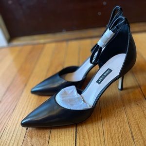 Nine West black heels with ankle strap